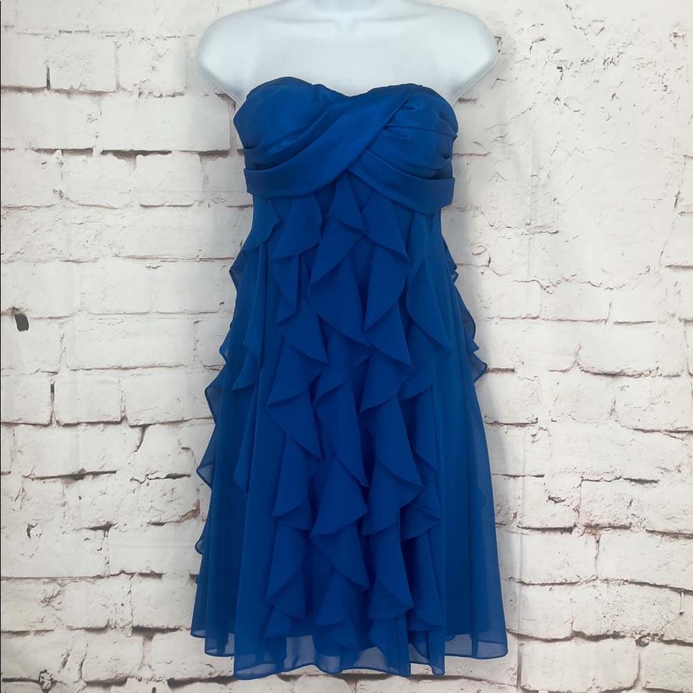 ✨VTG✨Cache Strapless Chiffon Cocktail Dress, Size 2